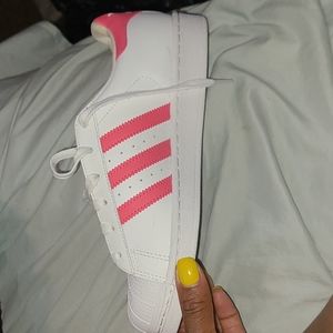 White and pink Adidas (only Worn Once)